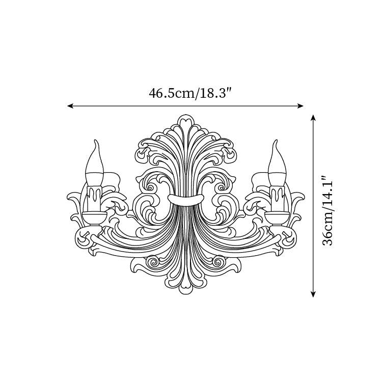 Wall Lamp Sculptural Plaster Candle Arms Uplighting Elegant - Letslighting