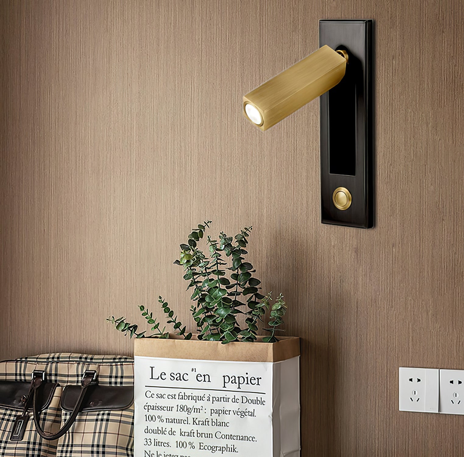 Eurvaran Embedded Bedside Plug-in Sconce Wall lamp - Letslighting