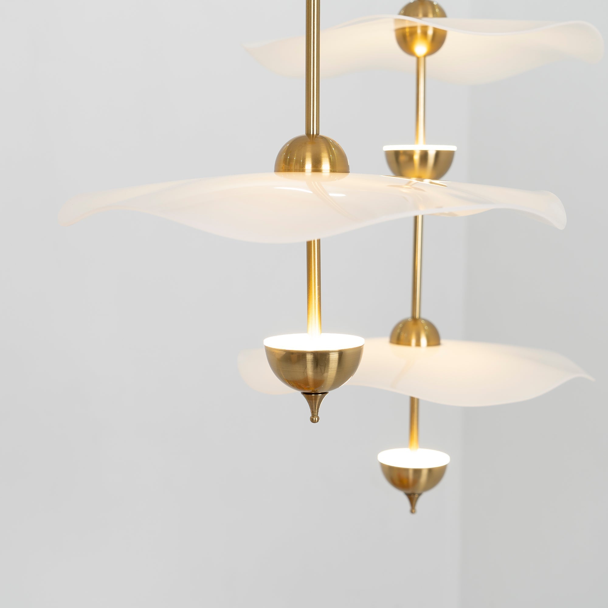 Lustra Pendant Light Double Biscuit for Living Room - Letslighting