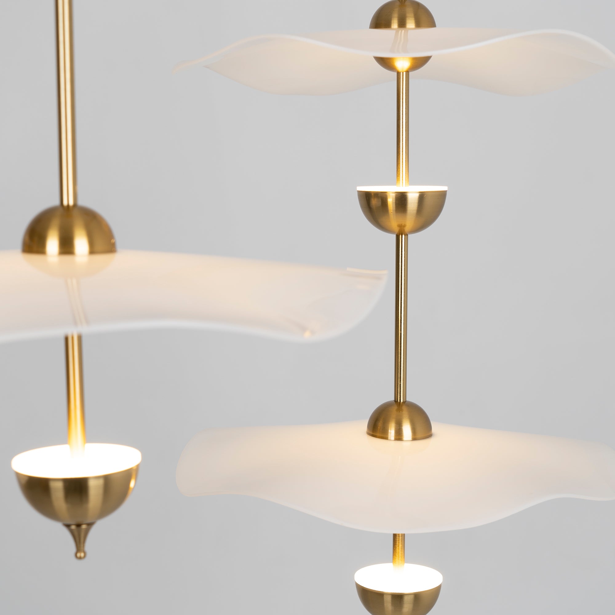 Lustra Pendant Light Double Biscuit for Living Room - Letslighting