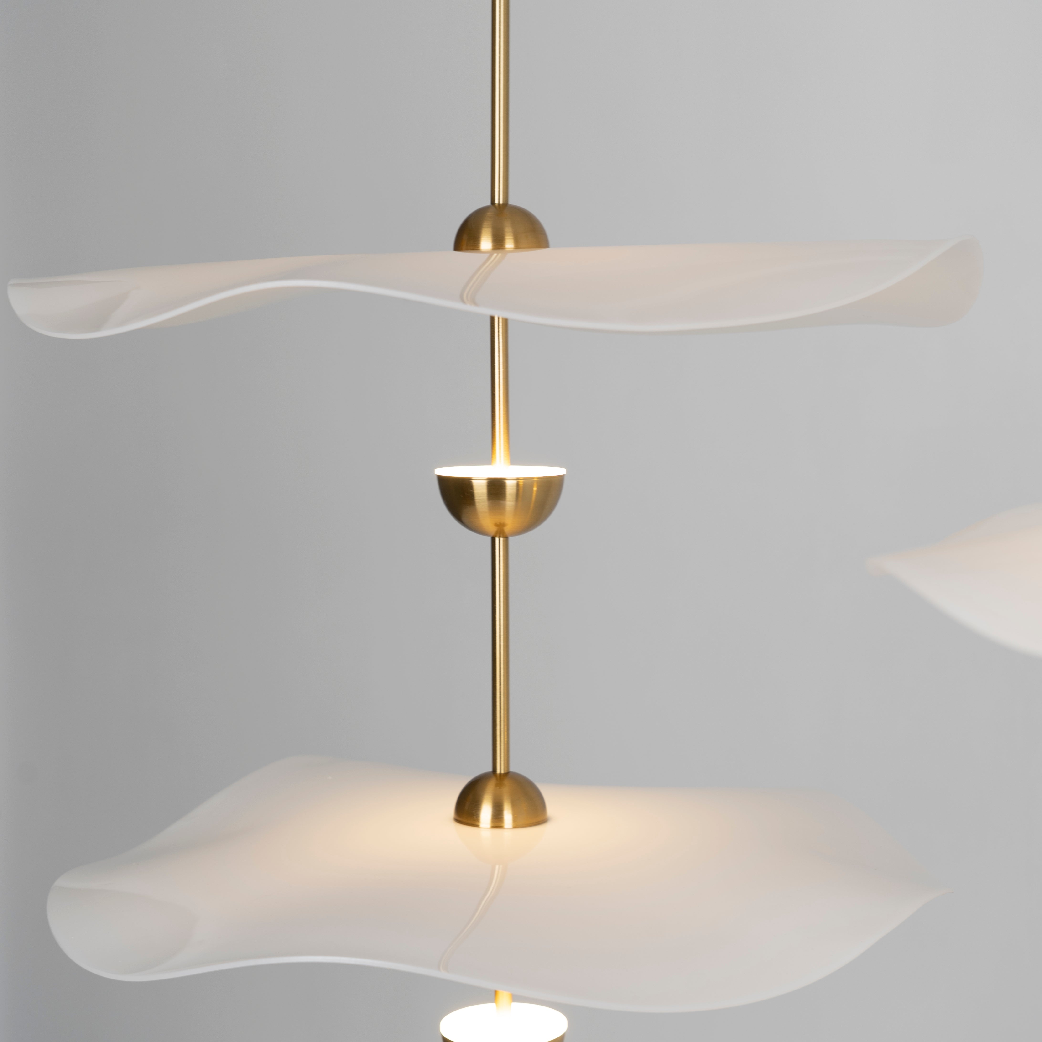 Lustra Pendant Light Double Biscuit for Living Room - Letslighting