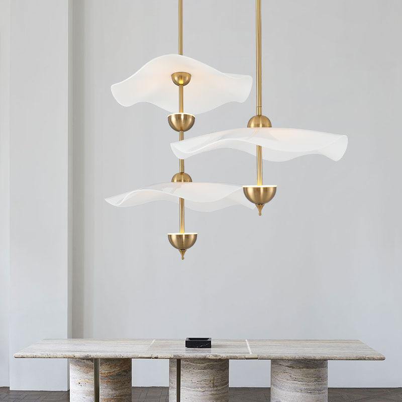 Lustra Pendant Light Double Biscuit for Living Room - Letslighting