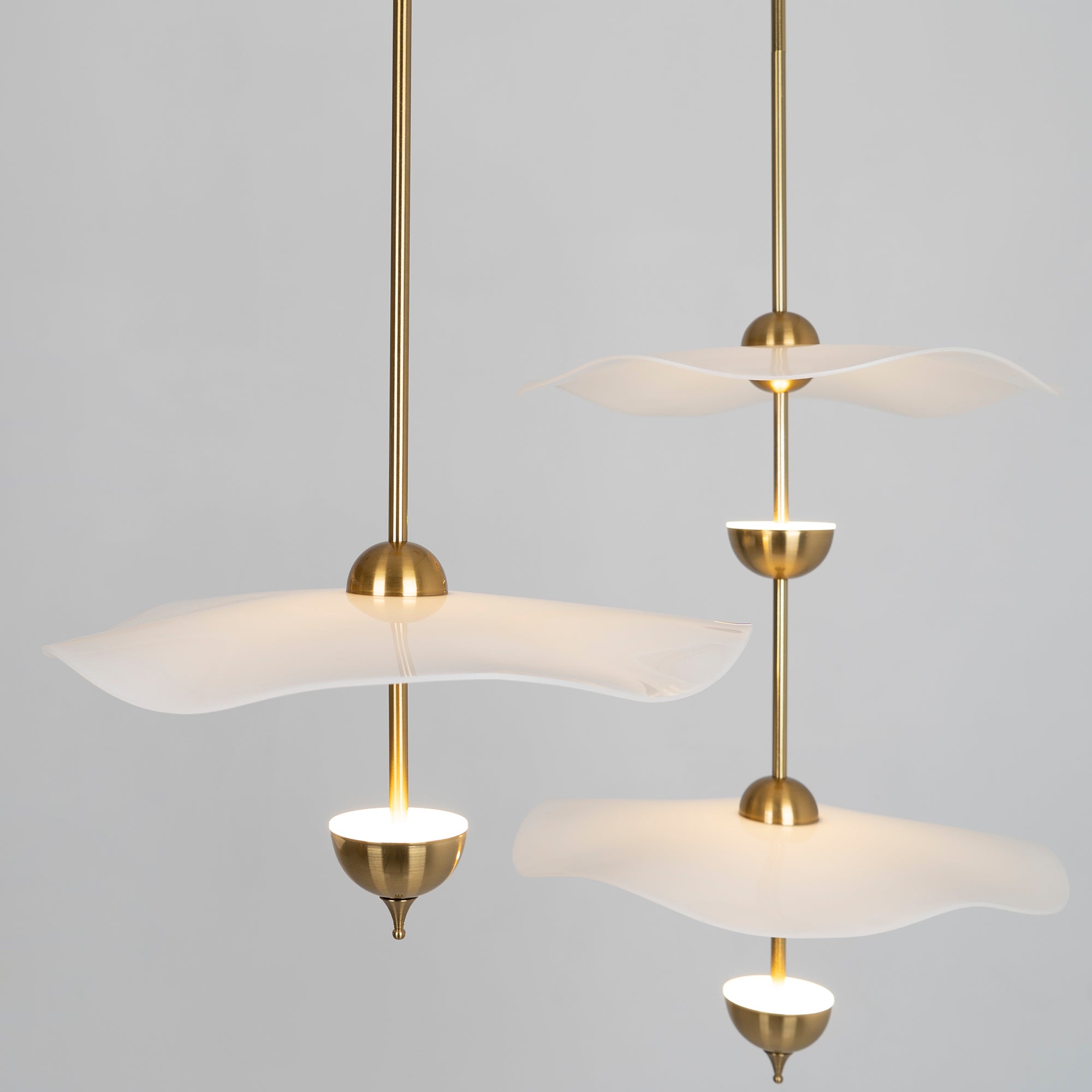 Lustra Pendant Light Double Biscuit for Living Room - Letslighting