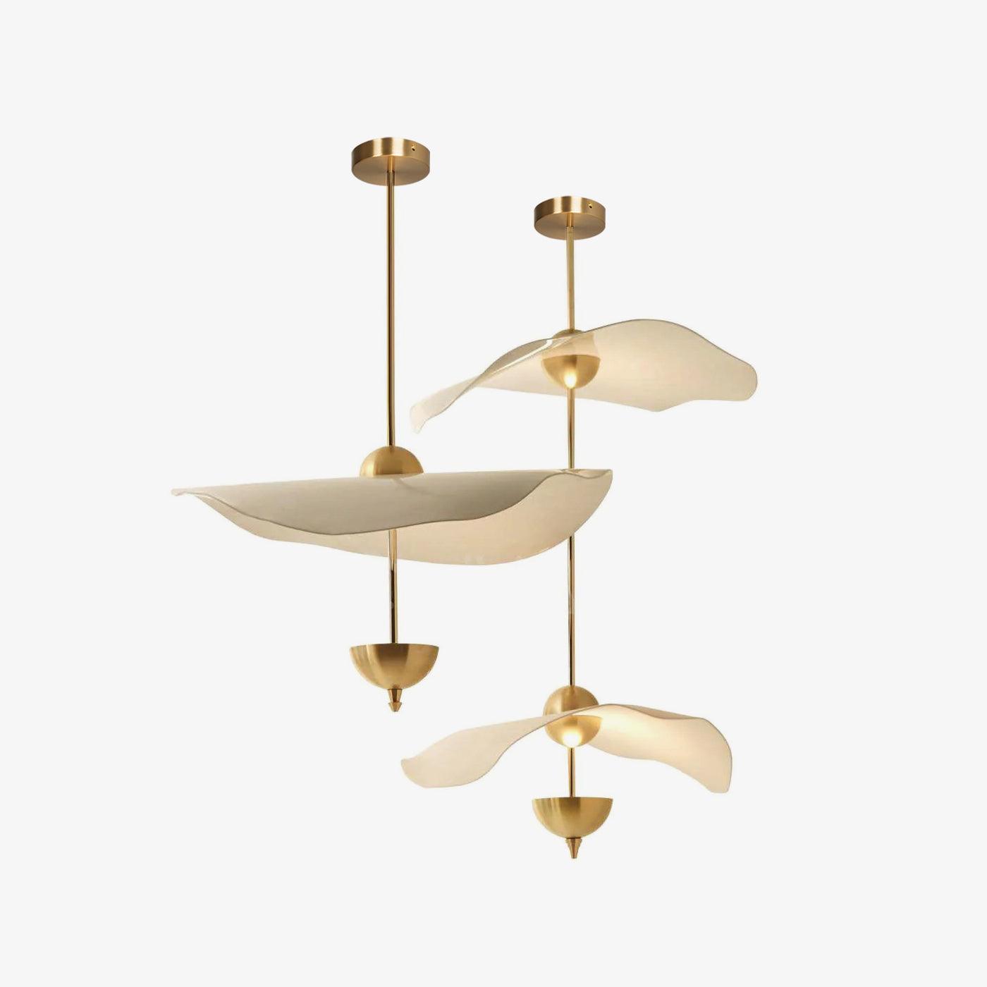 Lustra Pendant Light Double Biscuit for Living Room - Letslighting