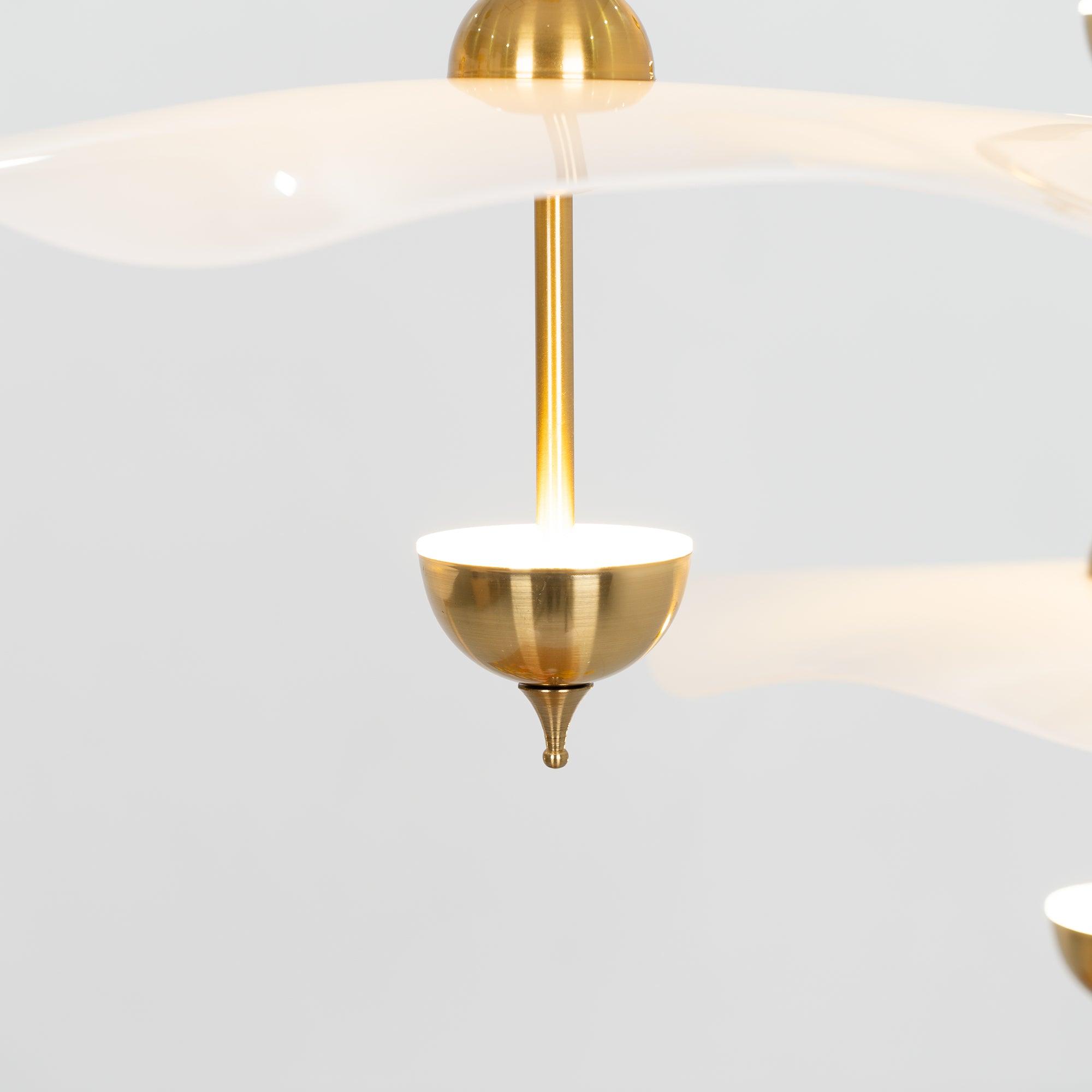 Lustra Pendant Light Double Biscuit for Living Room - Letslighting