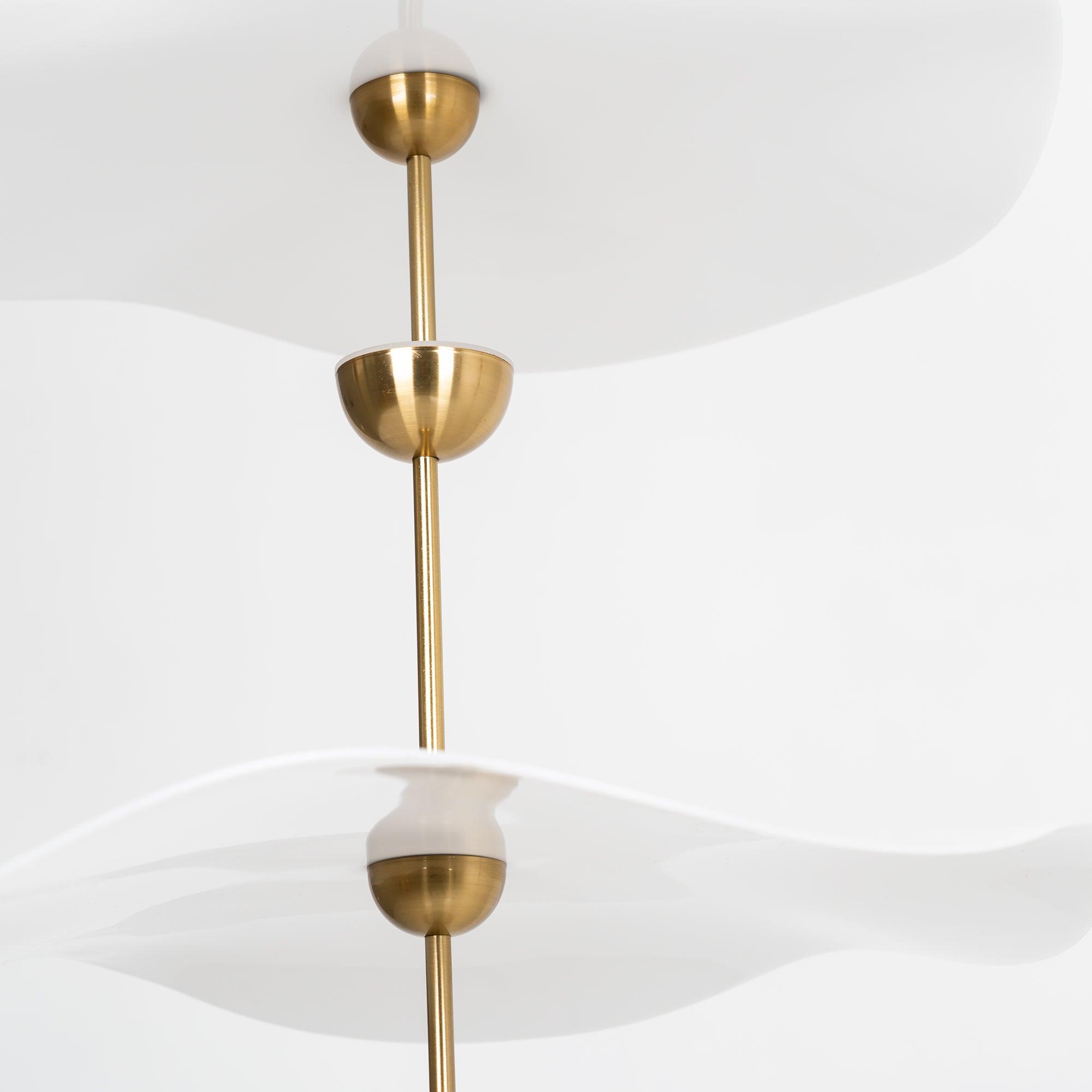 Lustra Pendant Light Double Biscuit for Living Room - Letslighting