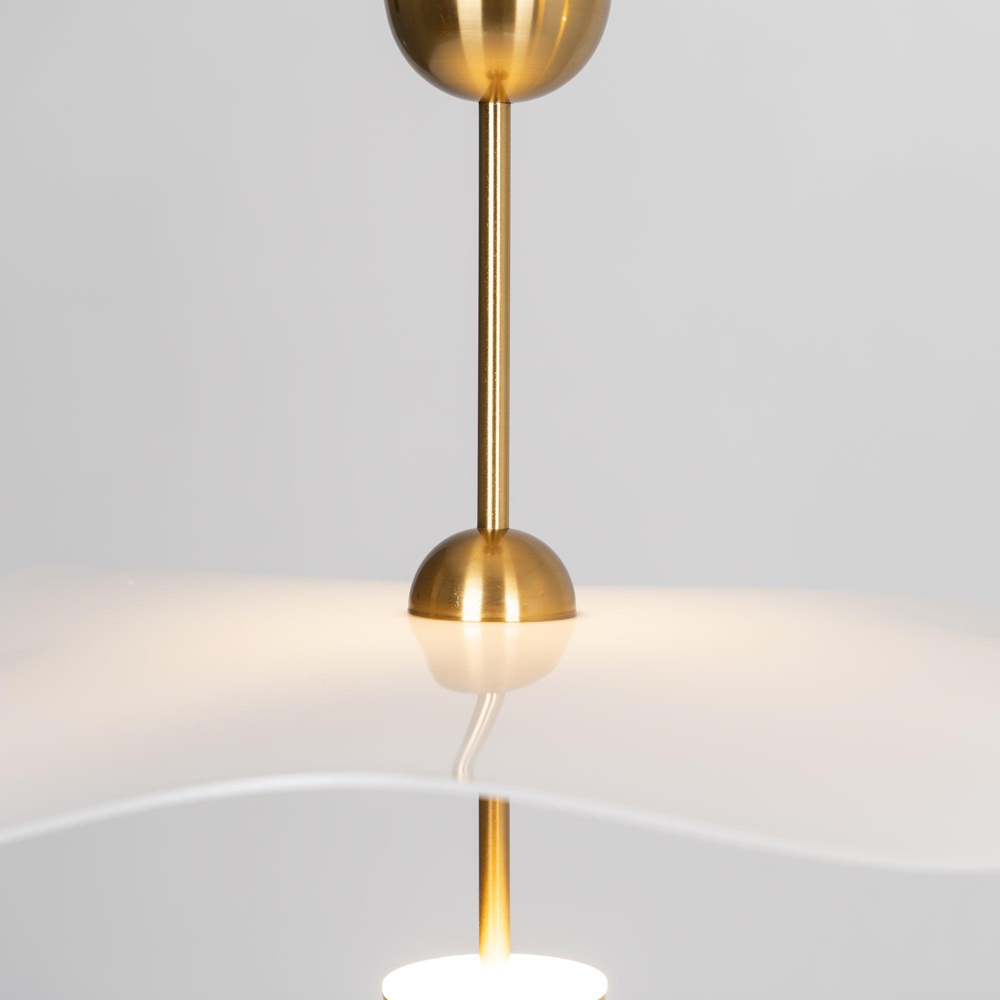 Lustra Pendant Light Double Biscuit for Living Room - Letslighting