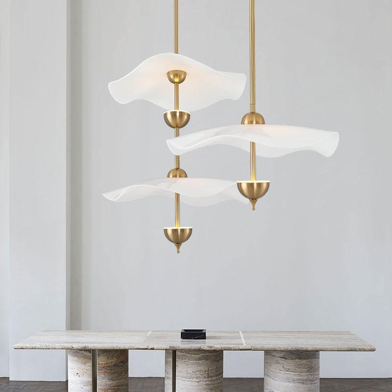 Lustra Pendant Light Double Biscuit for Living Room - Letslighting