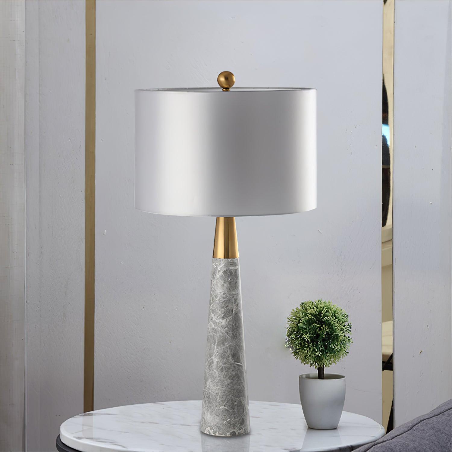 Zinara Marble Fabric Table Lamp - Letslighting