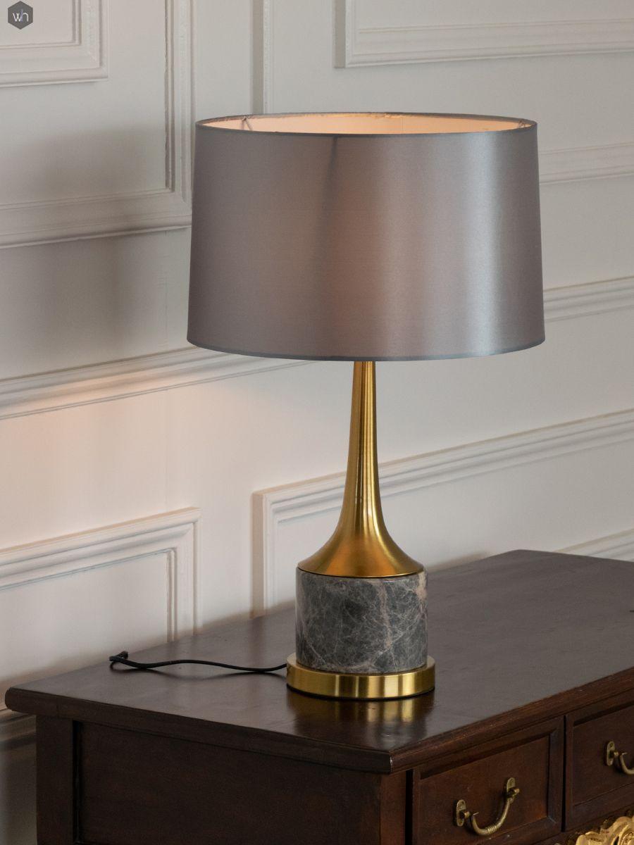 Zinara Marble Fabric Table Lamp - Letslighting