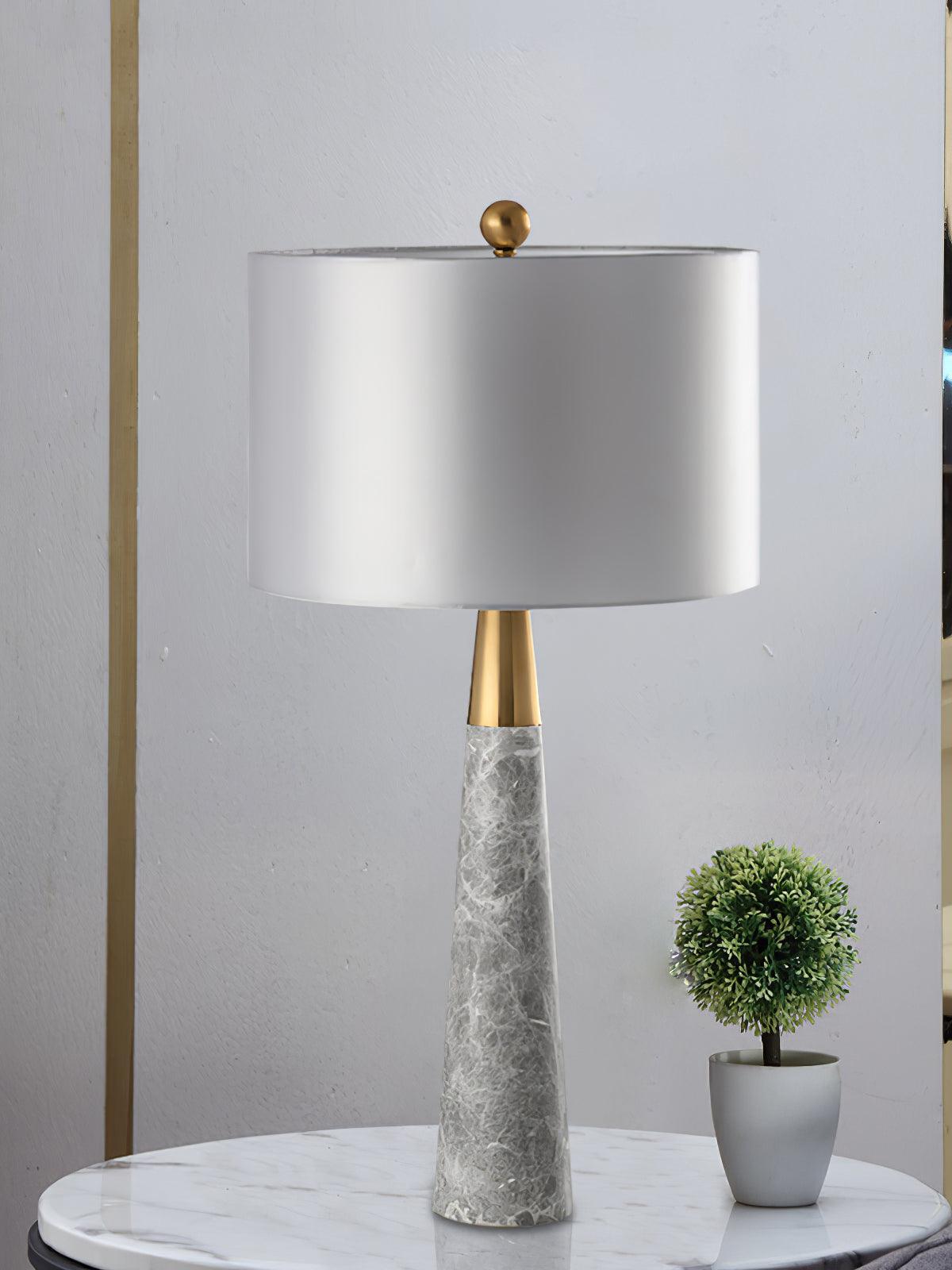 Zinara Marble Fabric Table Lamp - Letslighting