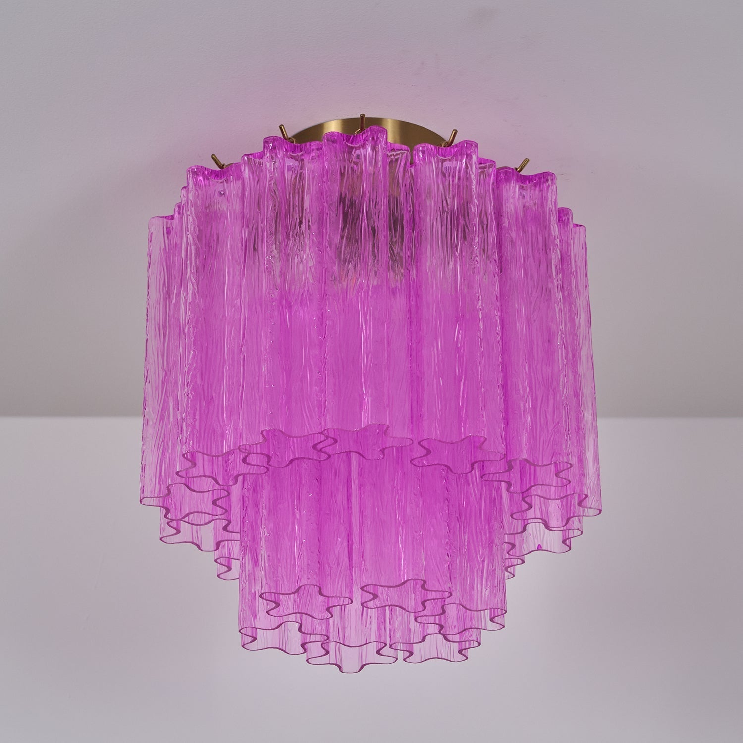 Aurora Ceiling Lamp Purple Murano Glass Tiered Flush Mount - Letslighting