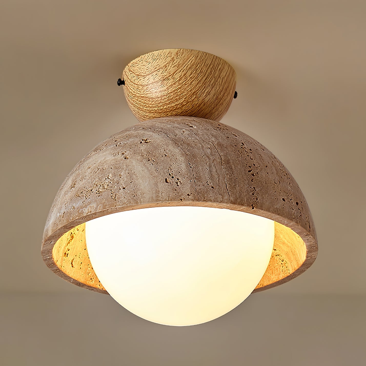 Solana Travertine Ceiling Light - Letslighting