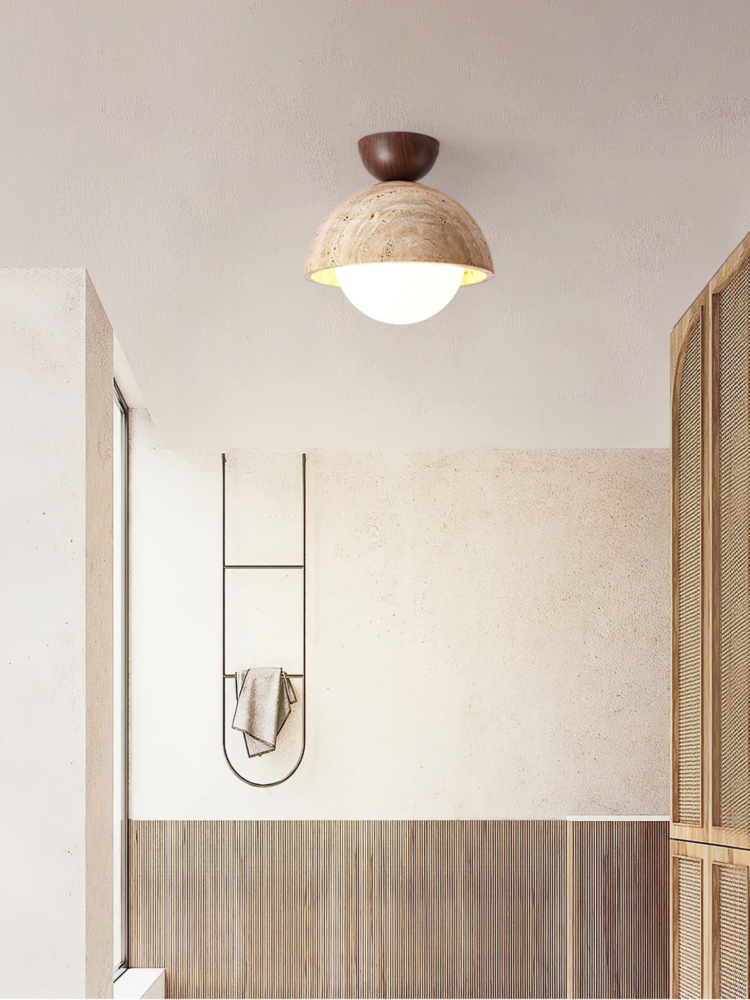 Solana Travertine Ceiling Light - Letslighting