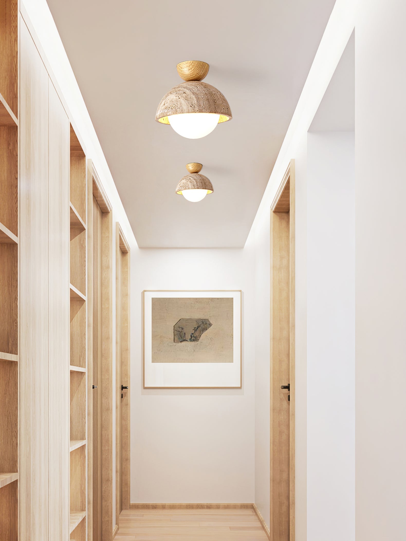 Solana Travertine Ceiling Light - Letslighting