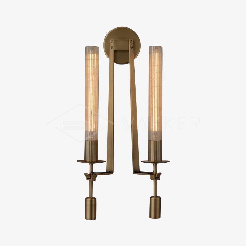 Ceshaisra French Classicism Plug-in Brass Glass Wall Lamp - Letslighting
