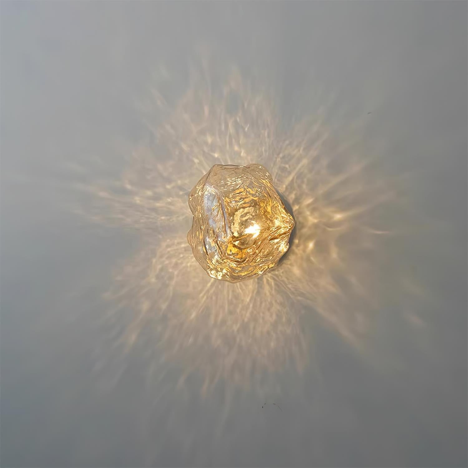 Gavli Textured Amber Glass Wall Lamp - Neutralighting
