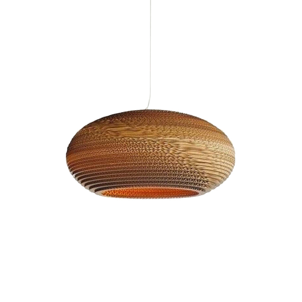 Muto Pastoral Silkworm Rustic Paper Pendant Light