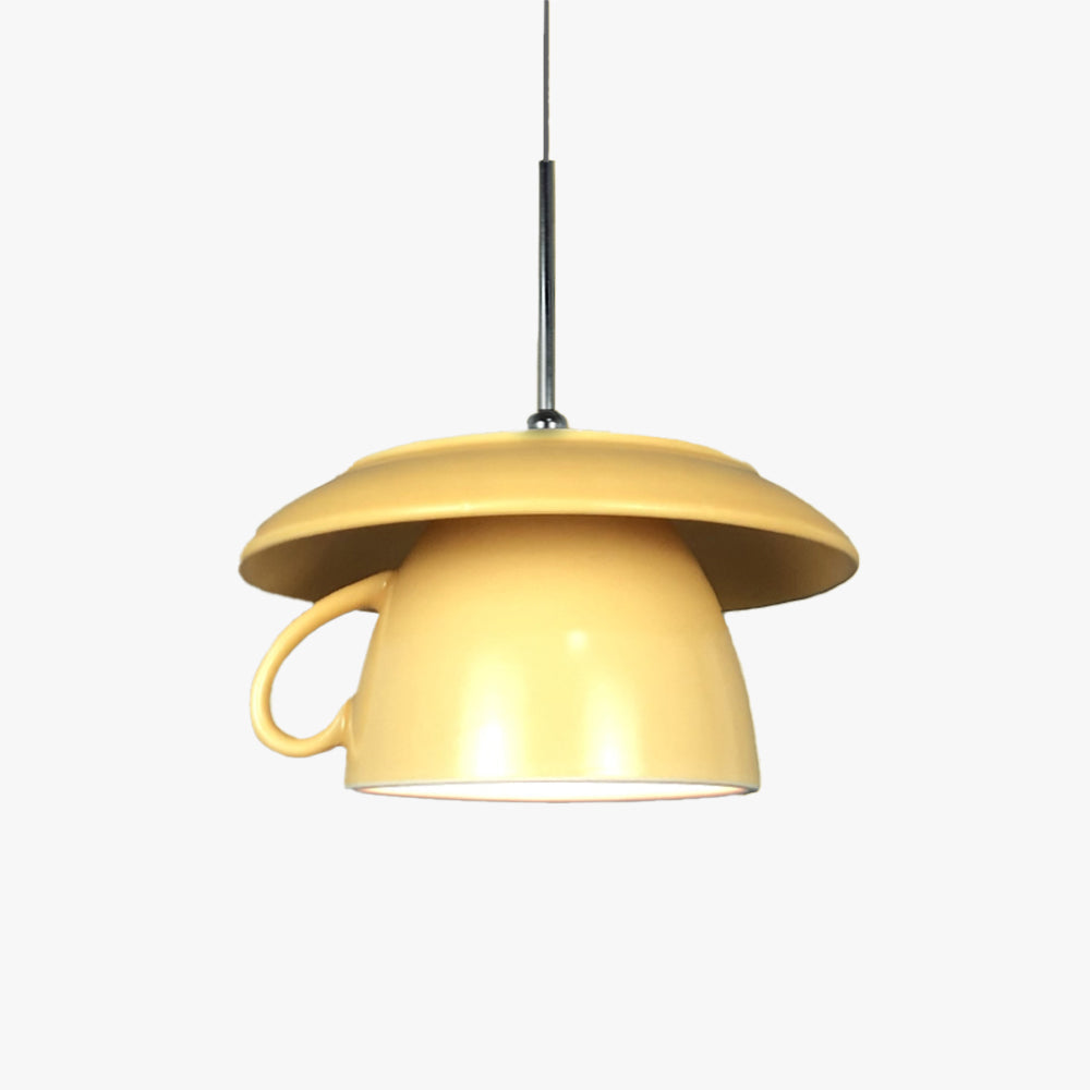 Valentina Pop Art Cup Ceramic LED Pendant Light Study Bedroom