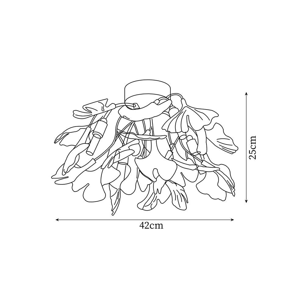 Callenne Elegant Ginkgo Leaf Ceiling Light - Letslighting