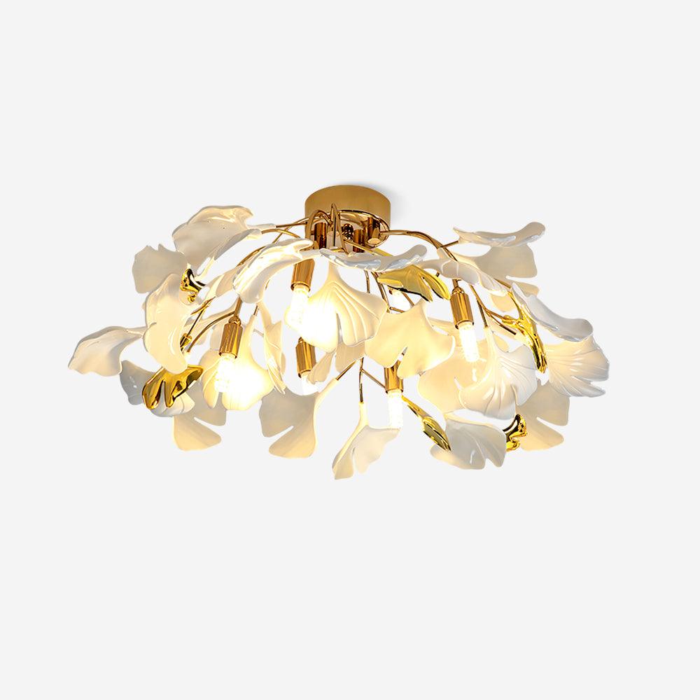 Callenne Elegant Ginkgo Leaf Ceiling Light - Letslighting