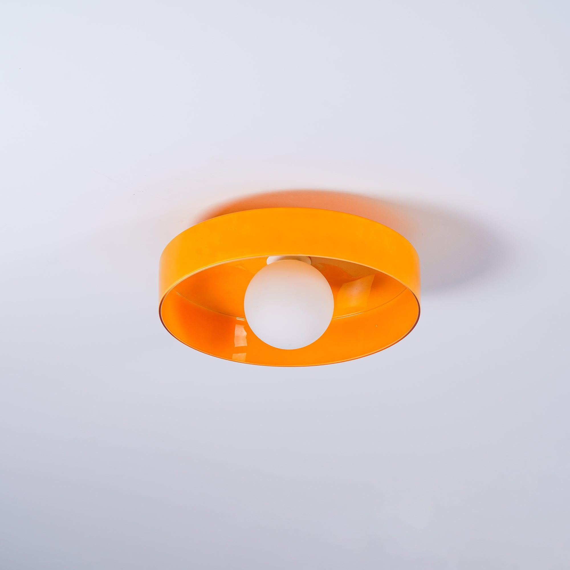 Solara Ceiling Lamp Orange Ring Playful Sculptural - Letslighting