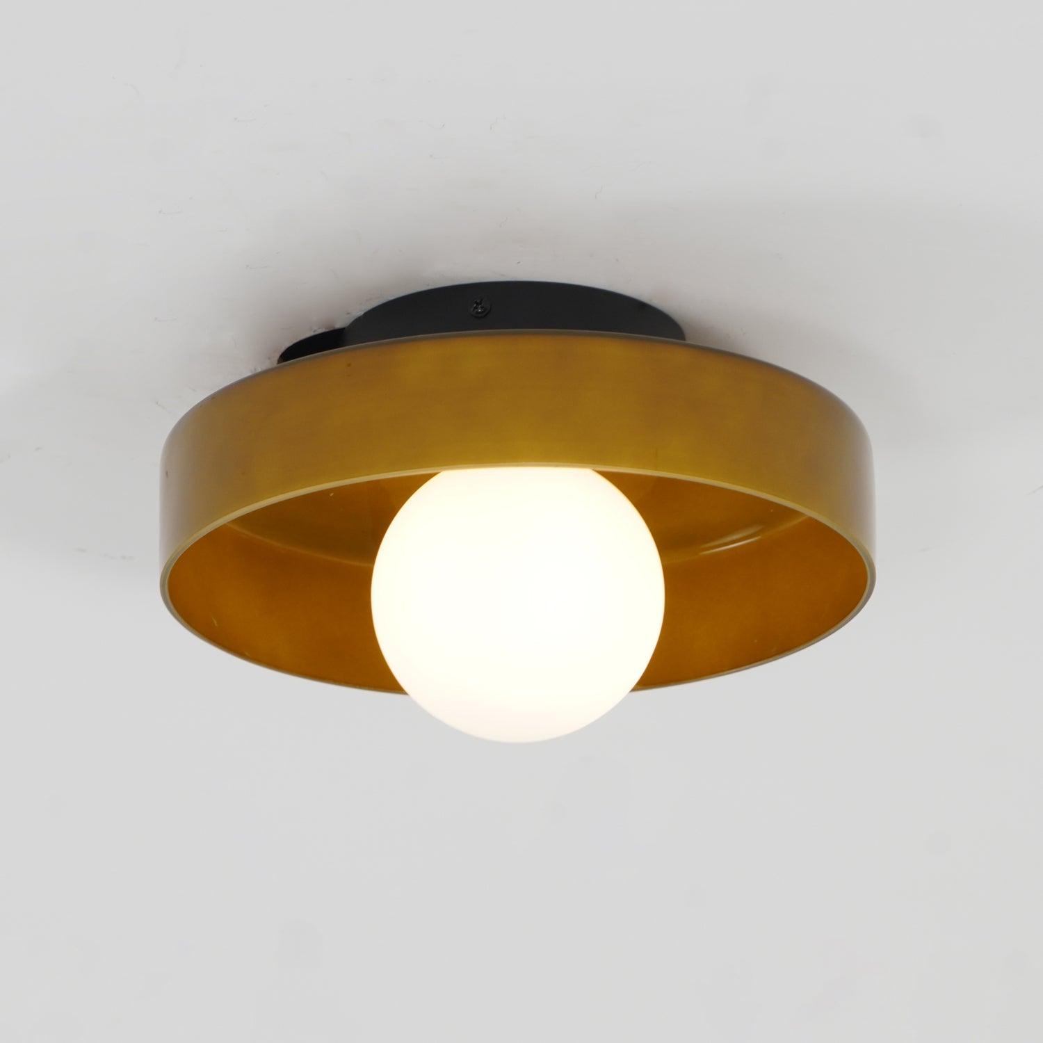 Solara Ceiling Lamp Orange Ring Playful Sculptural - Letslighting