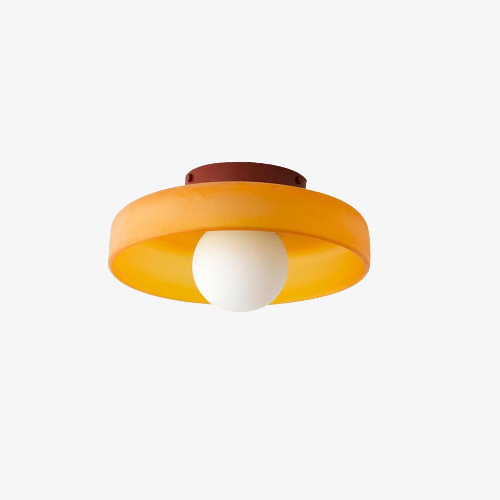 Solara Ceiling Lamp Orange Ring Playful Sculptural - Letslighting