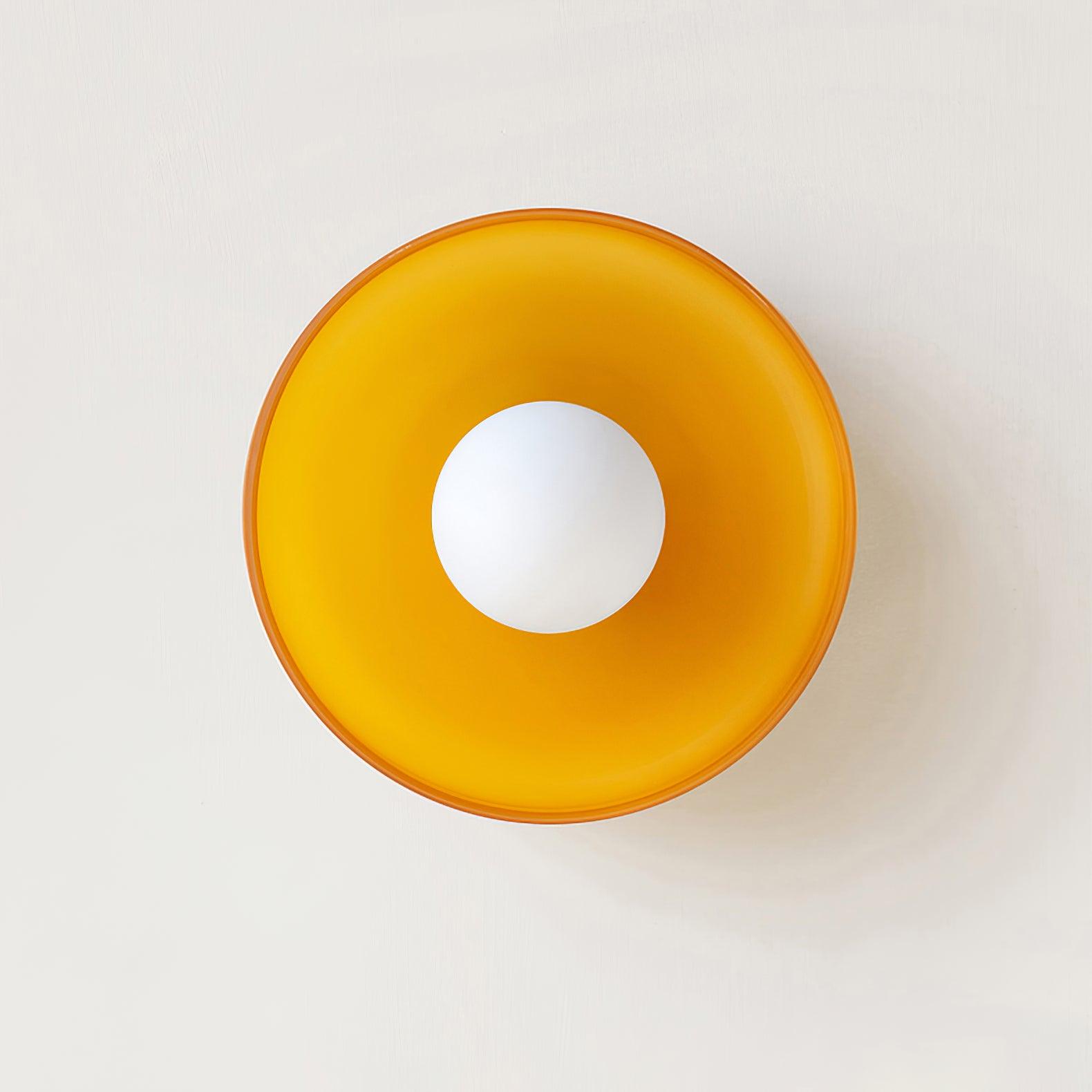 Solara Ceiling Lamp Orange Ring Playful Sculptural - Letslighting