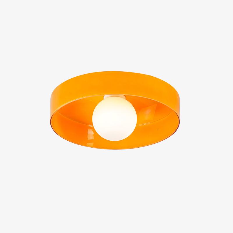 Solara Ceiling Lamp Orange Ring Playful Sculptural - Letslighting