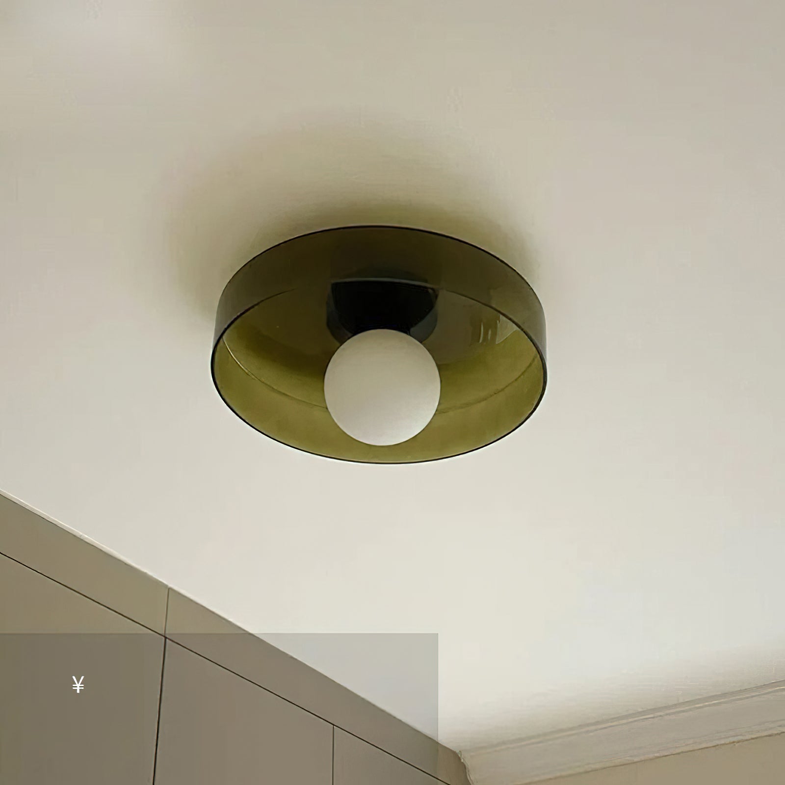Solara Ceiling Lamp Orange Ring Playful Sculptural - Letslighting