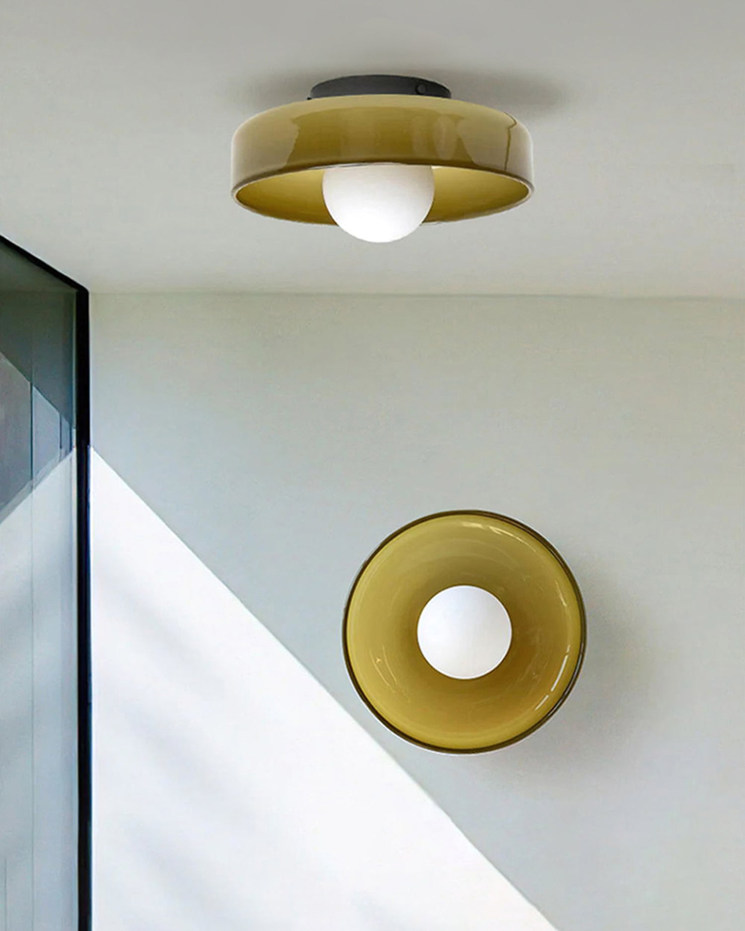 Solara Ceiling Lamp Orange Ring Playful Sculptural - Letslighting