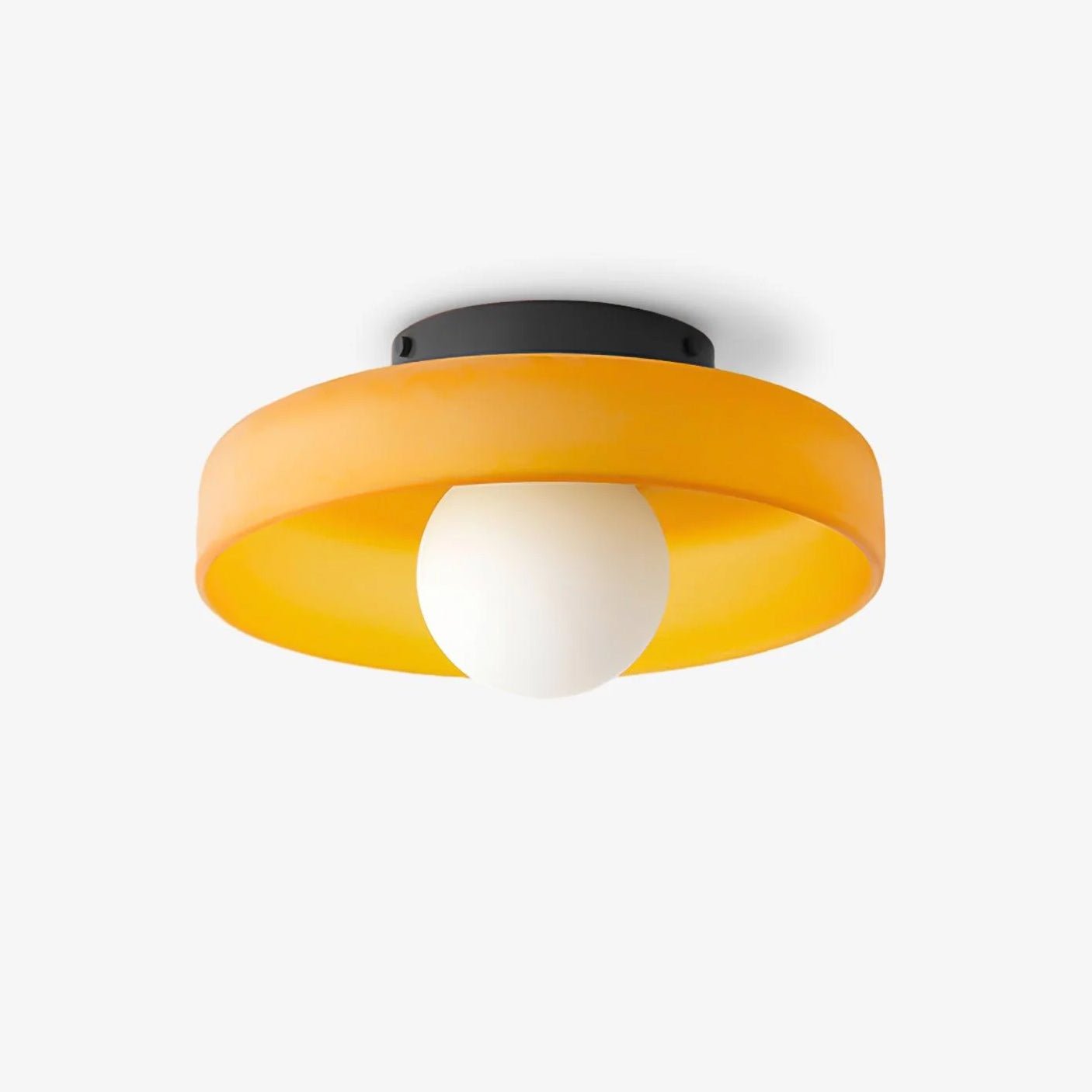 Solara Ceiling Lamp Orange Ring Playful Sculptural - Letslighting