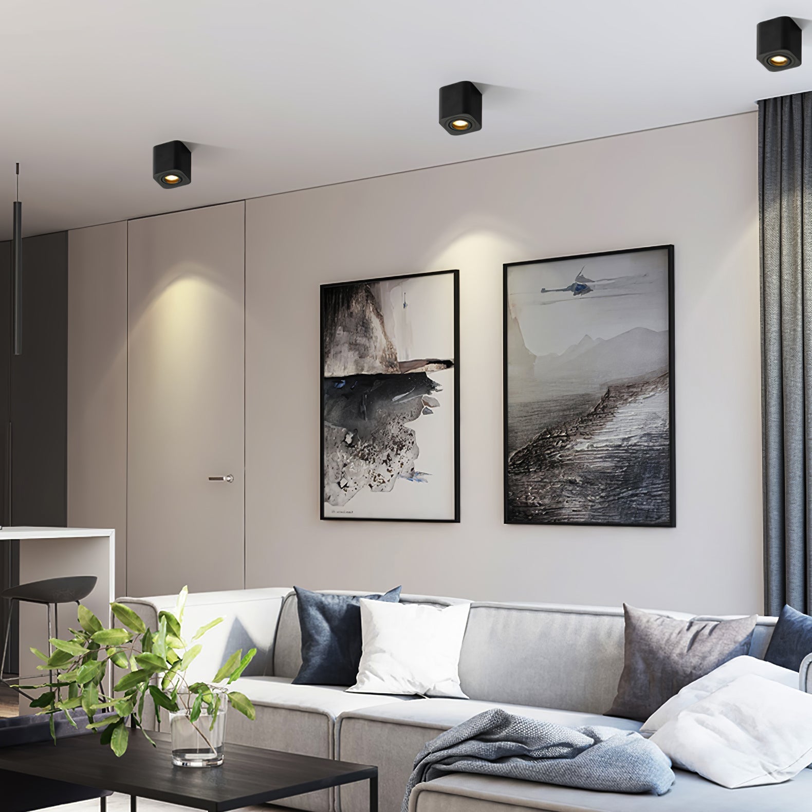 Solara Spotlight Surface Mount Twin LED Angular Minimalist - Letslighting