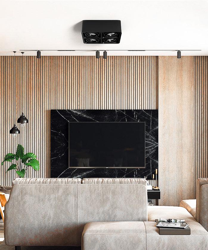 Solara Spotlight Surface Mount Twin LED Angular Minimalist - Letslighting