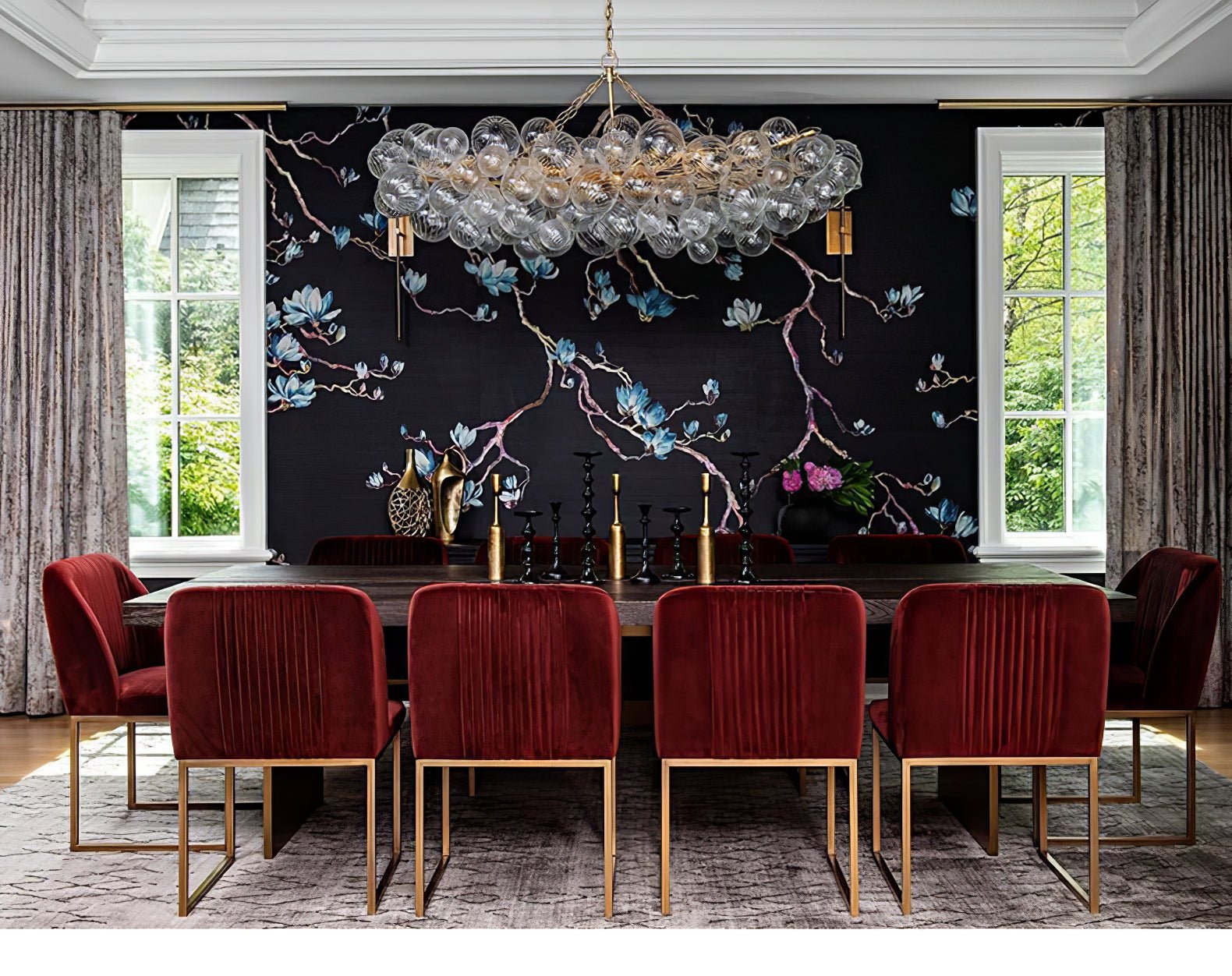 Aurora Chandelier Glass Ball Bubble Modern - Blowlighting
