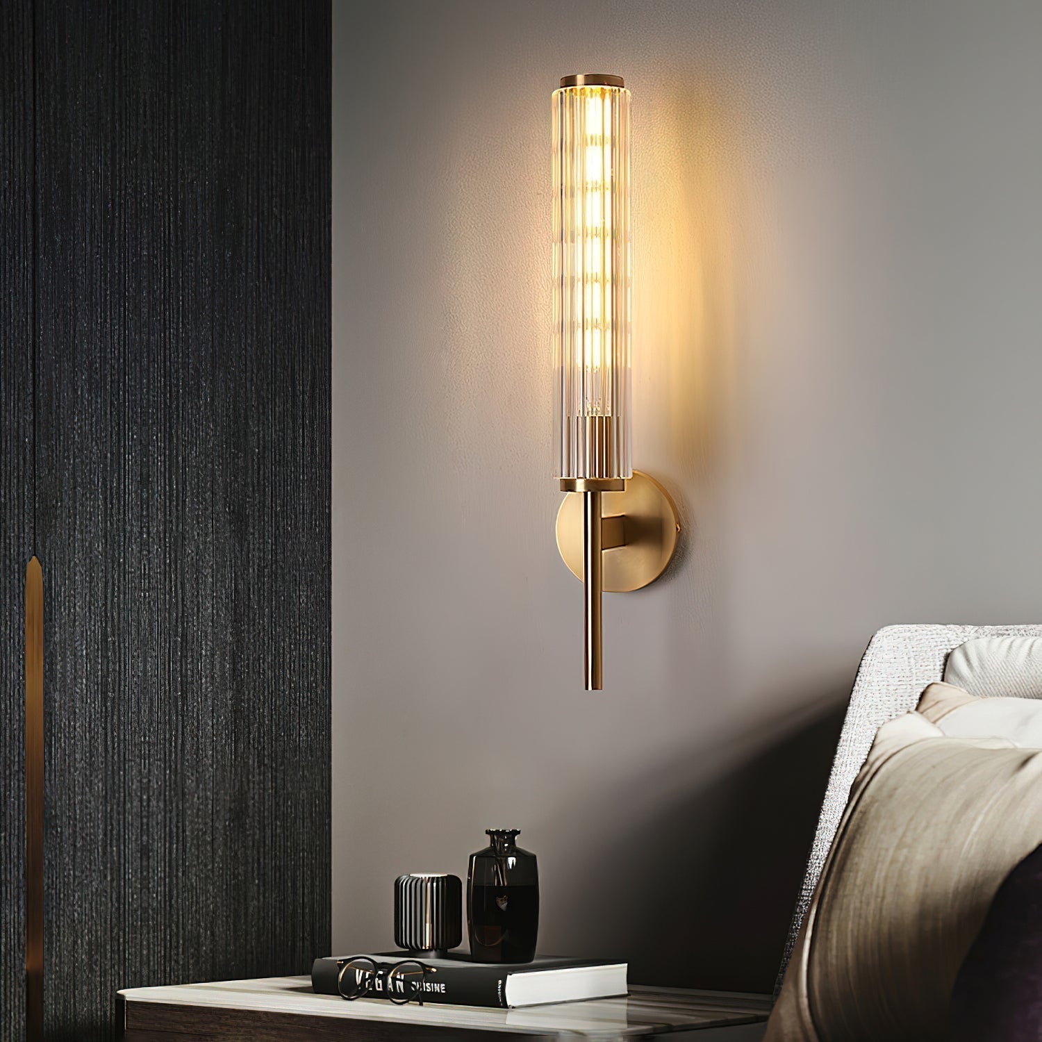 Cemaros Applique Murale Linéaire en Laiton et Verre Premium - Neutralighting