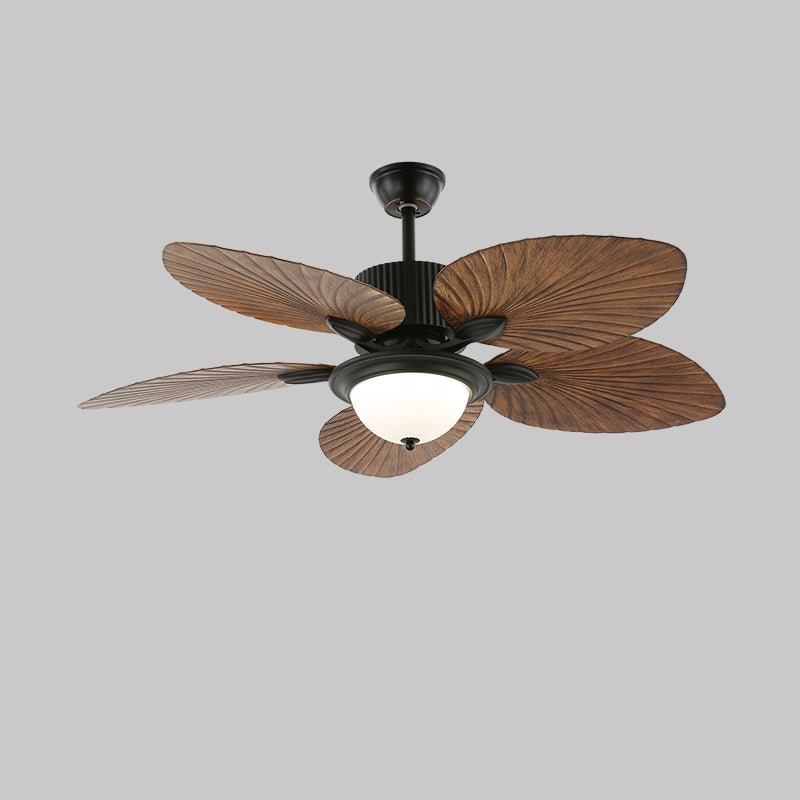 Alora Tropical Wood Ceiling Fan Light - Letslighting