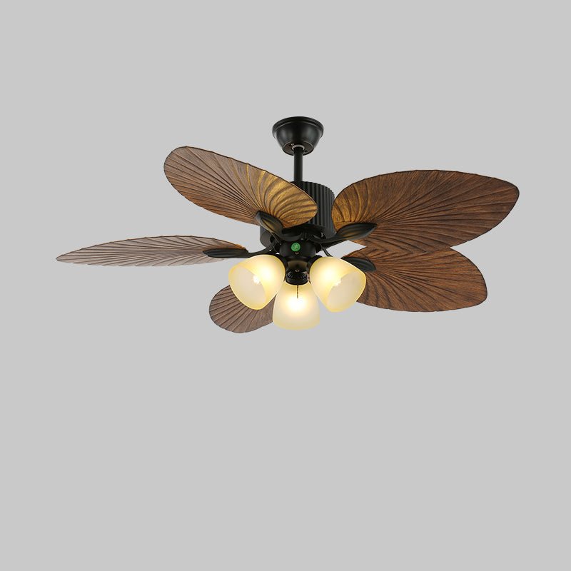 Alora Tropical Wood Ceiling Fan Light - Letslighting