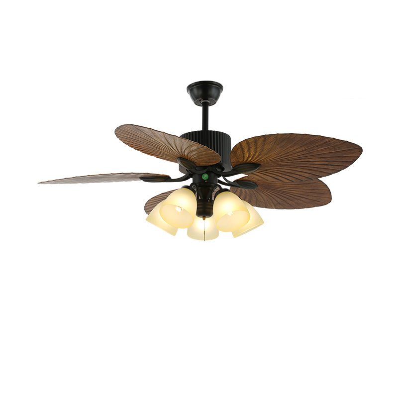 Alora Tropical Wood Ceiling Fan Light - Letslighting