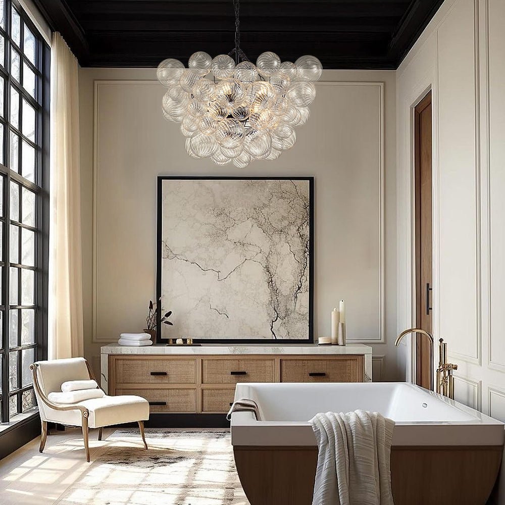 Aurora Chandelier Glass Ball Bubble Modern - Blowlighting