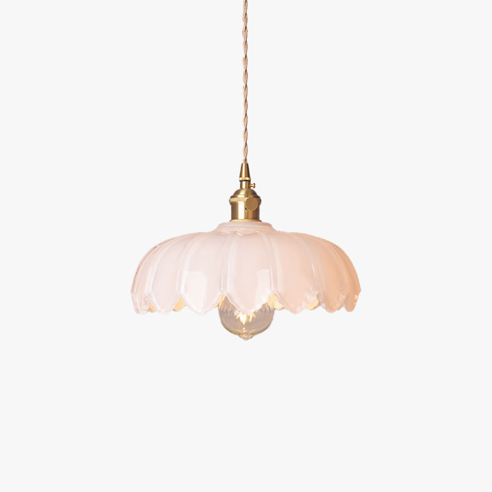 Valentina Retro LED Pendant Light Colourful Glass/Metal Flower Dining Room