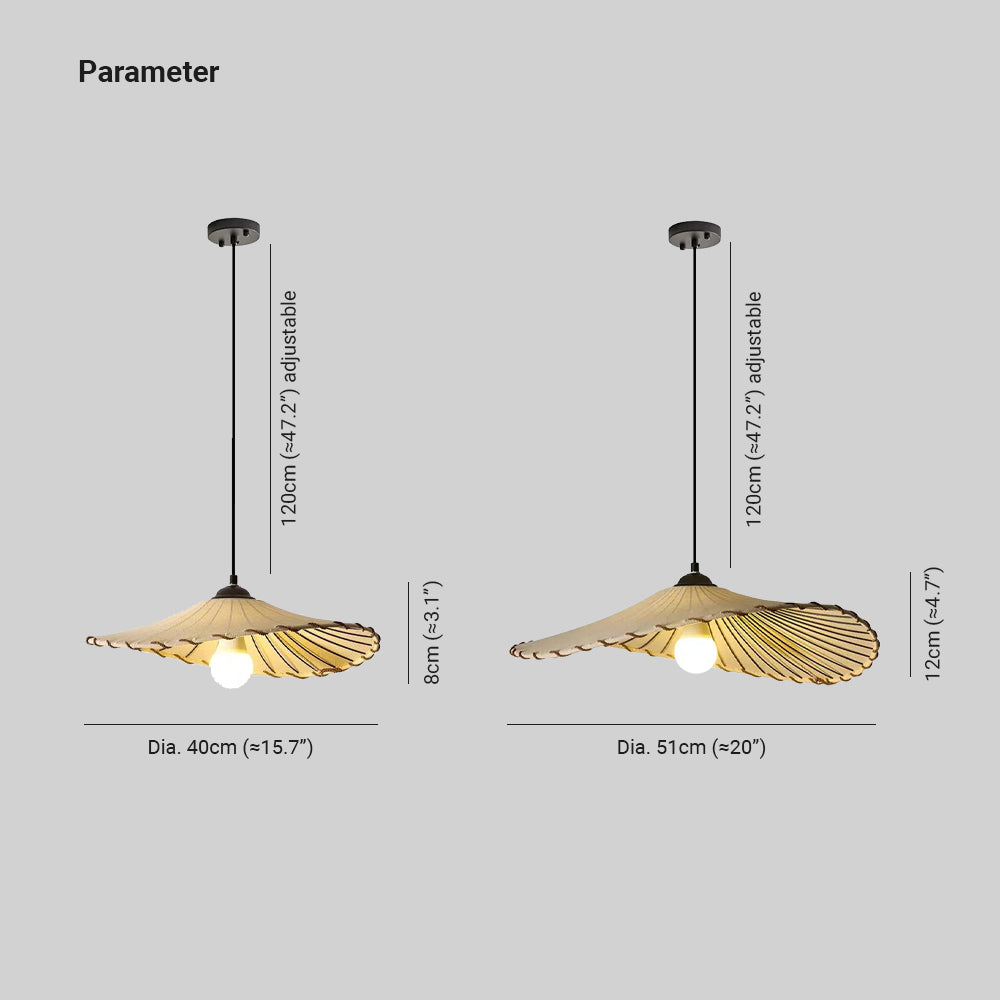 Avi Wabi-Sabi Retro LED Pendant Light Fabric/Metal Dining/Living Room