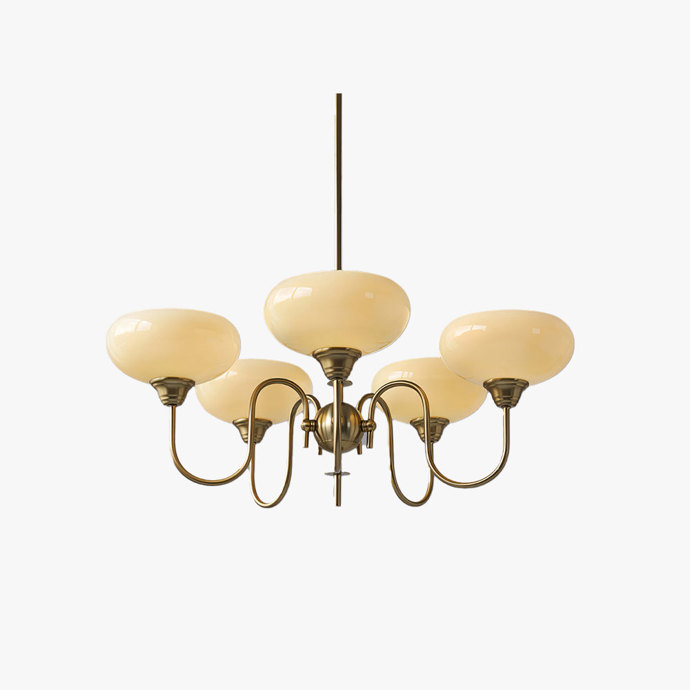 Arisha Vintage LED Metal Glass Chandelier Living Room