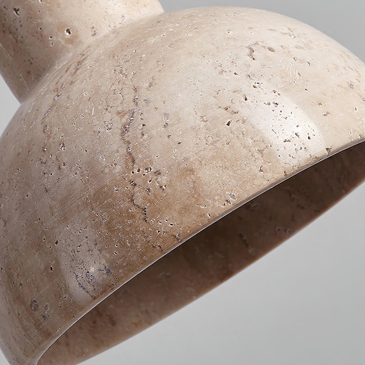 Vaelior Dome Shade Travertine Pendant Light - Neutralighting