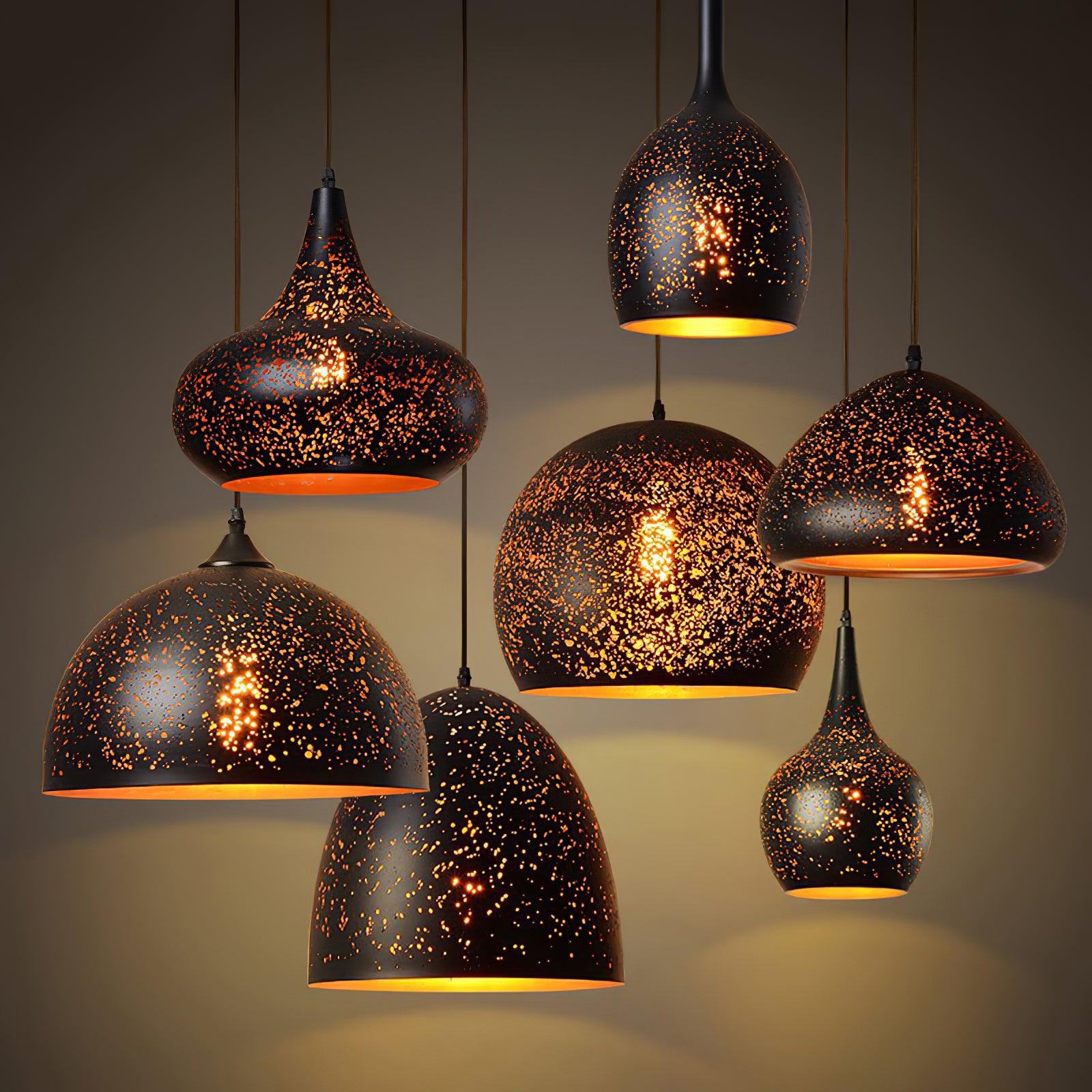 Solara Pendant Lamp Hollow Industrial Vintage - Letslighting