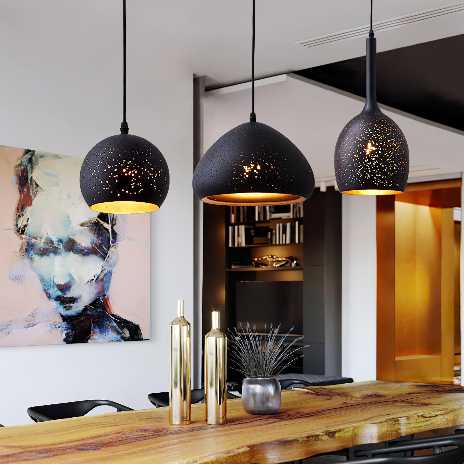Solara Pendant Lamp Hollow Industrial Vintage - Letslighting