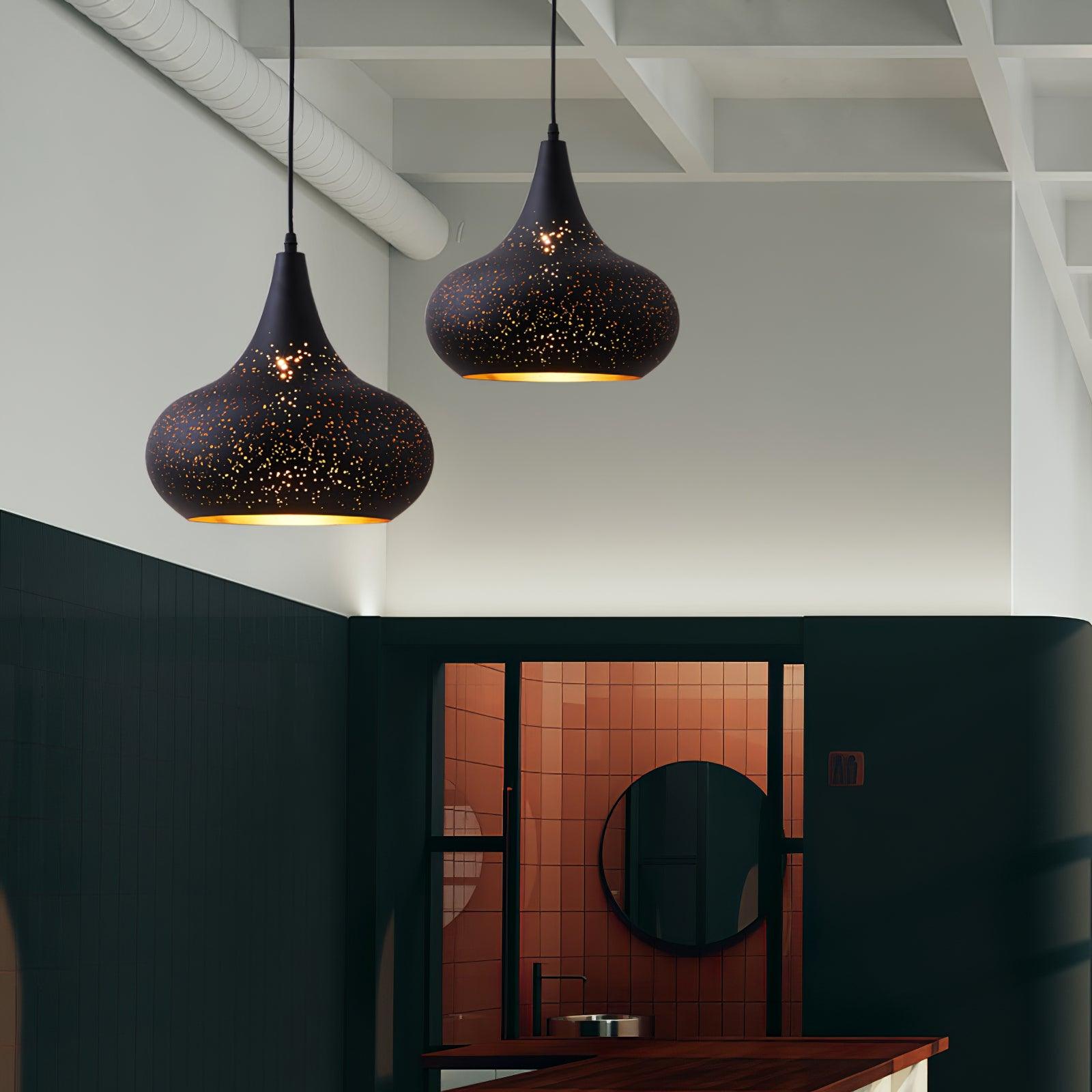 Solara Pendant Lamp Hollow Industrial Vintage - Letslighting