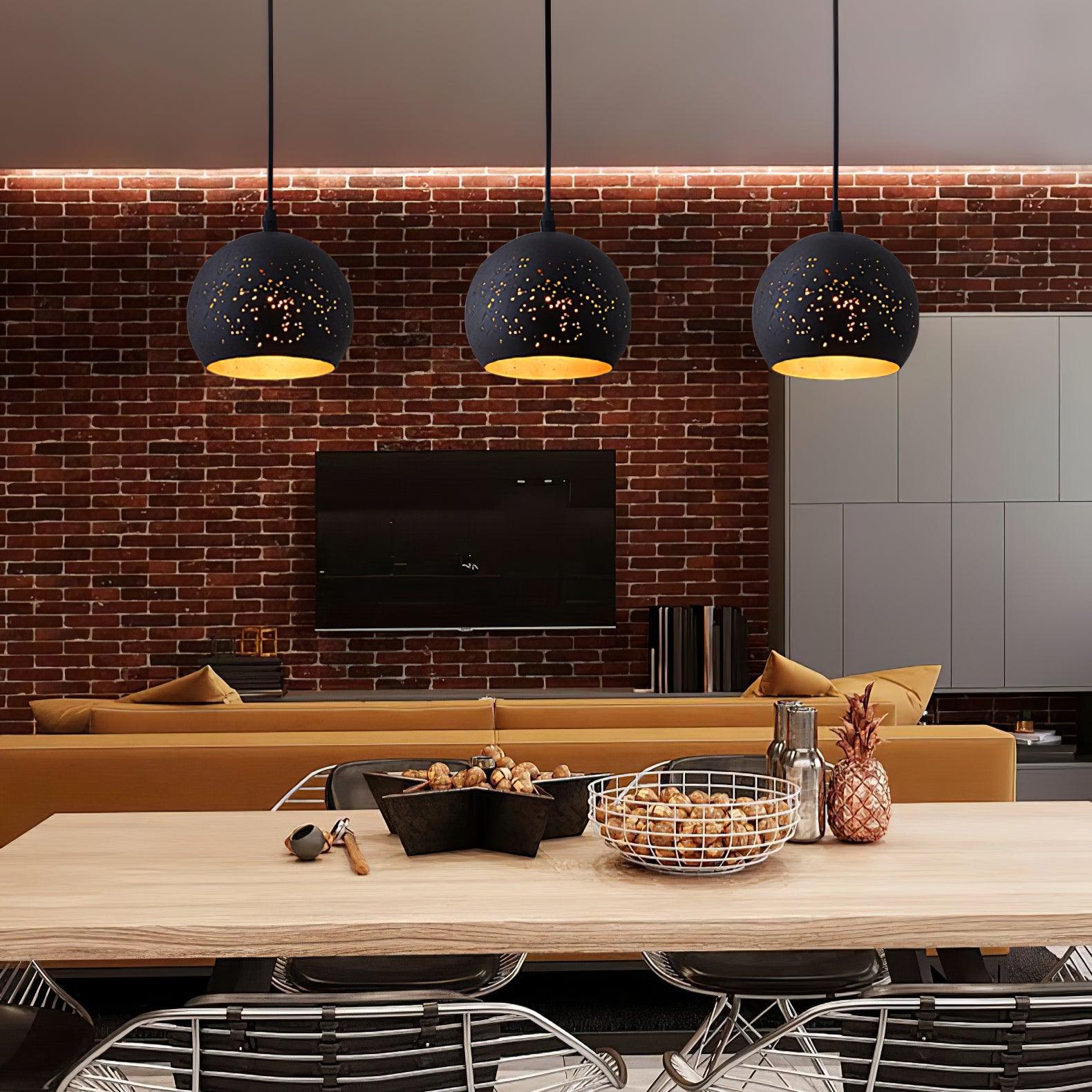 Solara Pendant Lamp Hollow Industrial Vintage - Letslighting