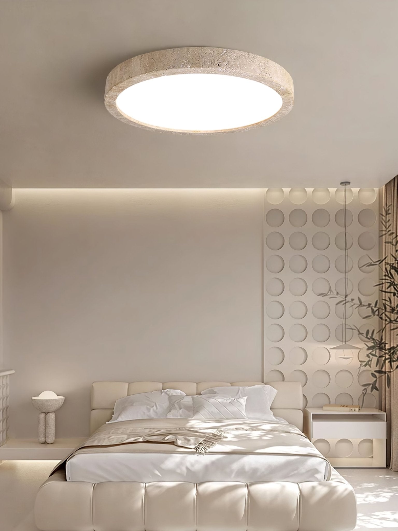Artalor Minimalist Travertine Ceiling Light - Neutralighting